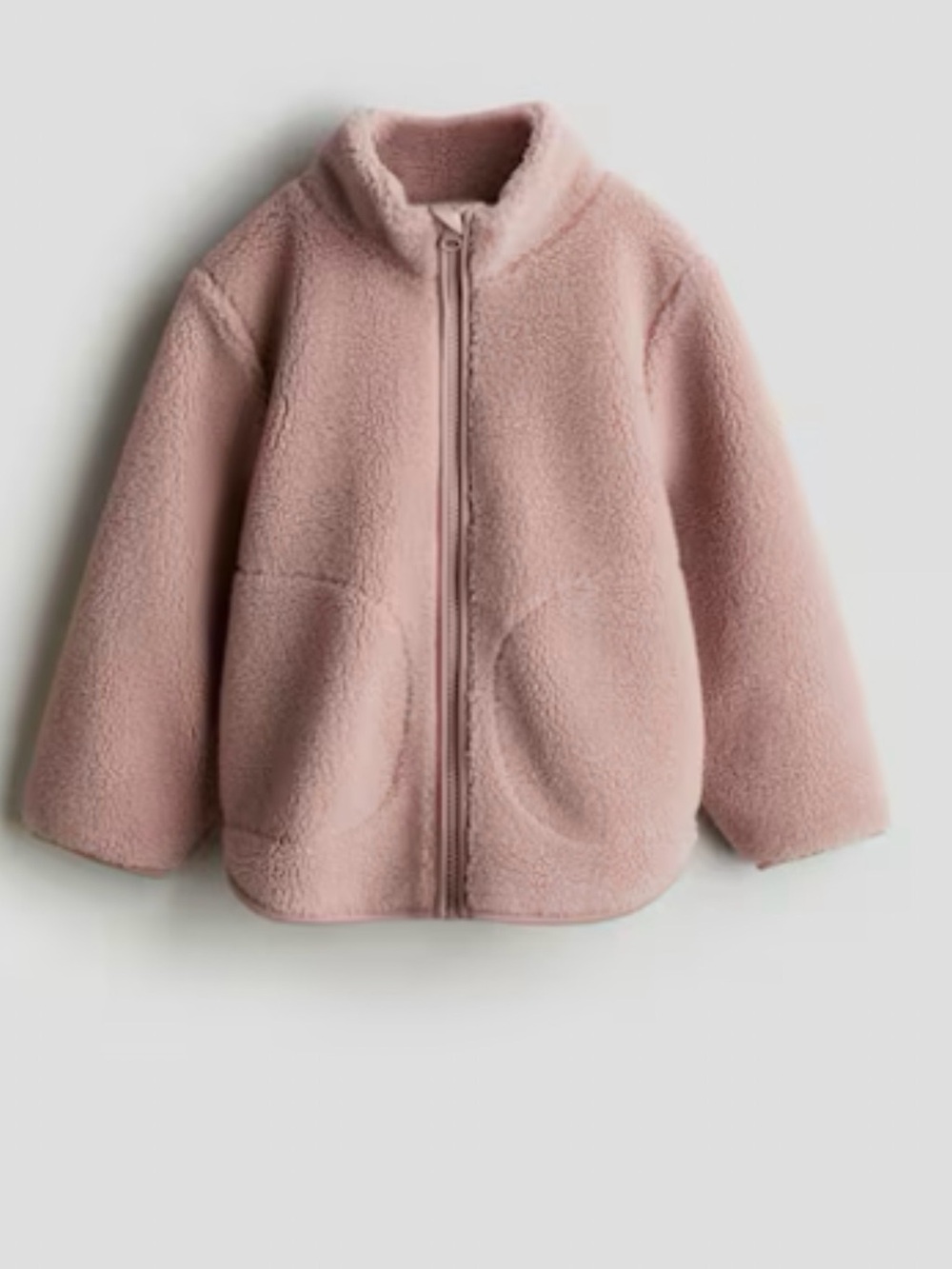 H&M Girl Dusty Pink Fleece Zip Jacket 6-8